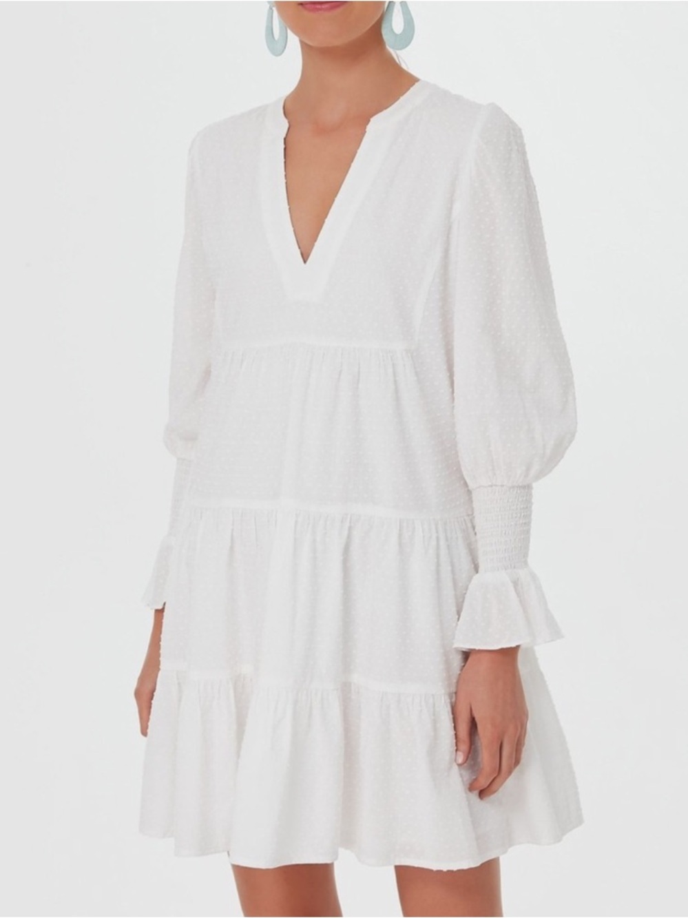 Tuckernuck Pomander Place White Long Sleeve Kenzo Dress SIZE MEDIUM